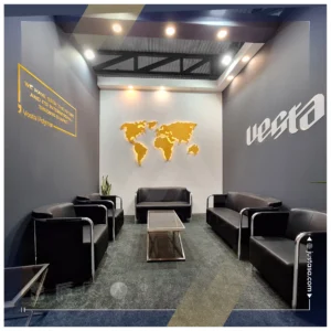 فضای مذاکره VIP در غرفه نمایشگاهی